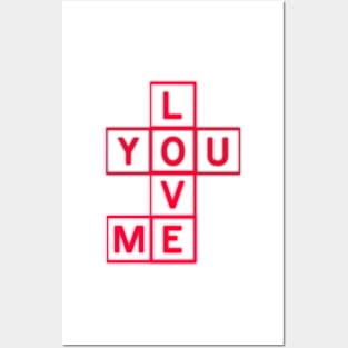 You Love Me, Funny valentine, Happy valentine, Gift ideas For mom and wife, crossword puzzle, Lightweight fabric Posters and Art